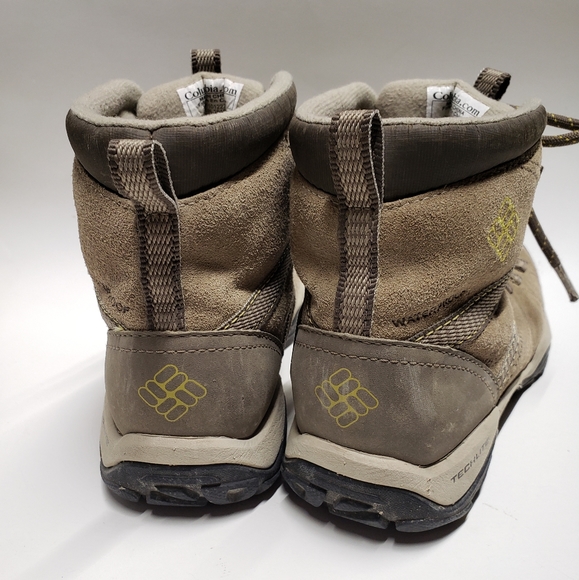 Columbia techlite mid hiking boots, brown leather size 6 women's BL1648-227 - Picture 5 of 11